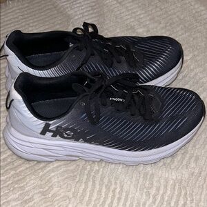 Hoka Black and Gray Athletic Shoes